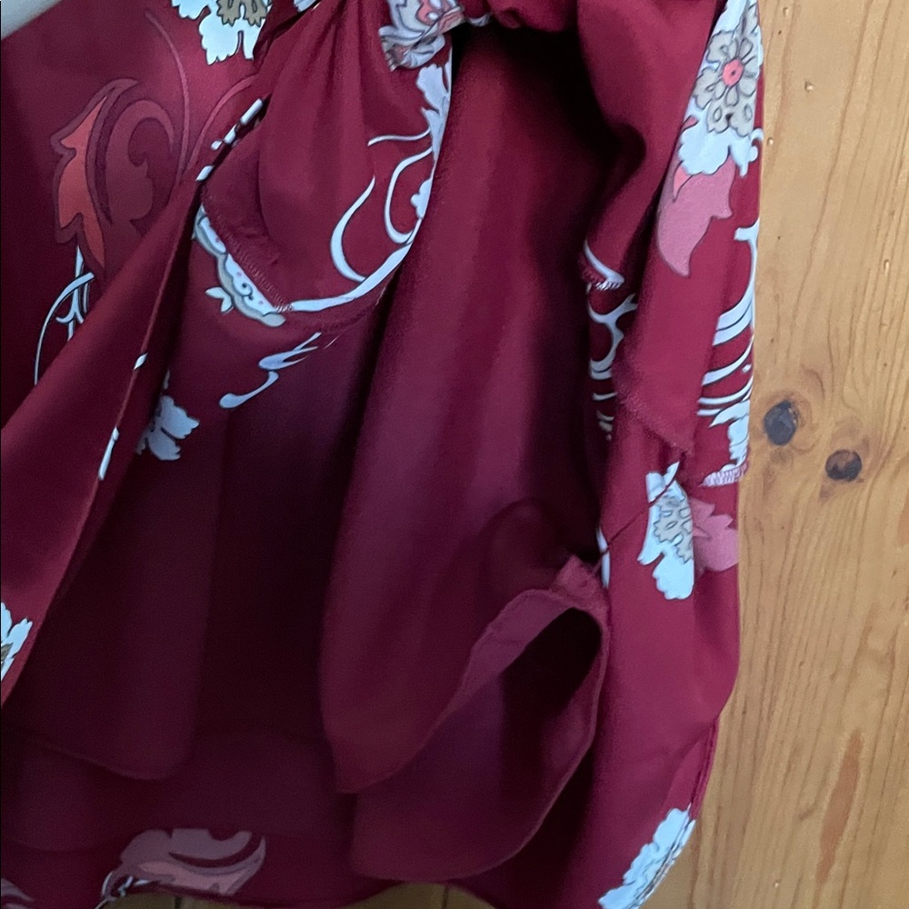 Ann Taylor Red Floral Skirt - Picture 5 of 9